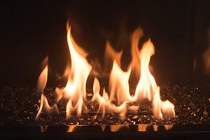 Tofino i20 gas fireplace insert Glass Burner
