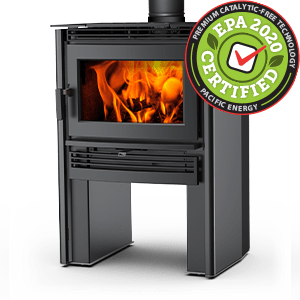Neo 2.5 LE wood stove with Black Porcelain Enamel panels